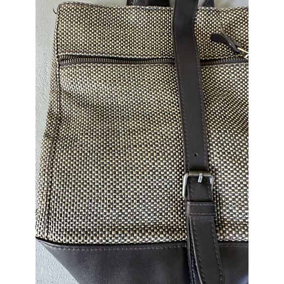 Gap Brown Tweed Sling Bucket Bag - Picture 7 of 15